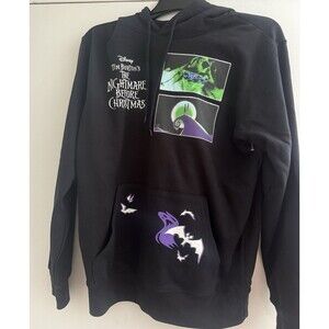 Nightmare Before Christmas Men's Front Back Graphic Hoodie Size Medium